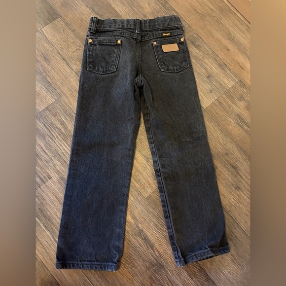Wrangler Other - Vintage Western Wrangler Boys Jeans Size 7 Black Denim Adjustable Waist